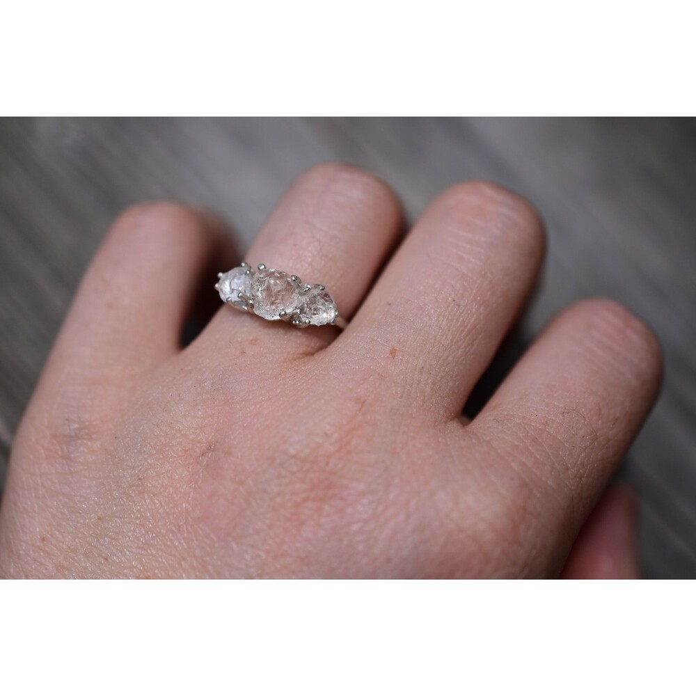Rough Diamond Ring Size 7 Ring Raw Diamond Ring Uncut Diamond Engagement Ring Un